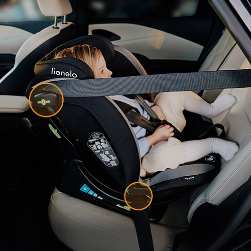 lionelo Aart i-Size Black Carbon Red — Kindersitz
